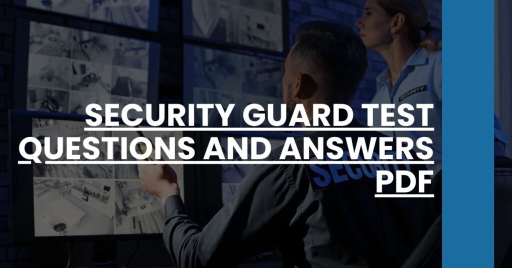 Security Guard Test Questions and Answers PDF Feature Image